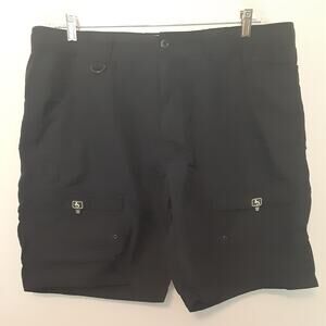 Hook Tackle Technical Fishing Gear Shorts Mens 40 Blue Nylon Utility